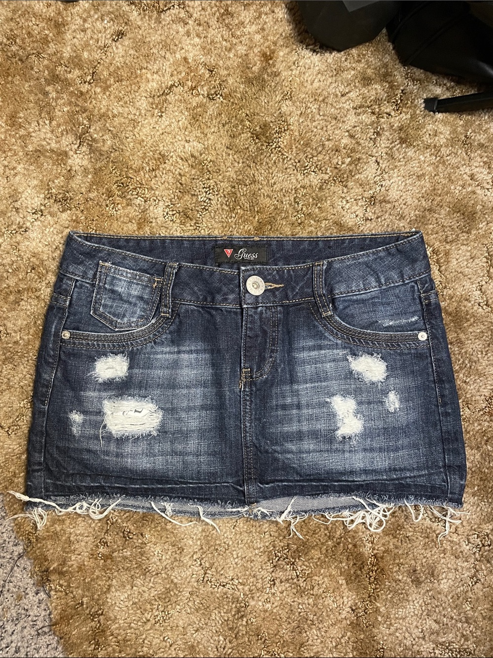 Guess Y2K 2000s Style Mini Skirt Denim Size 28